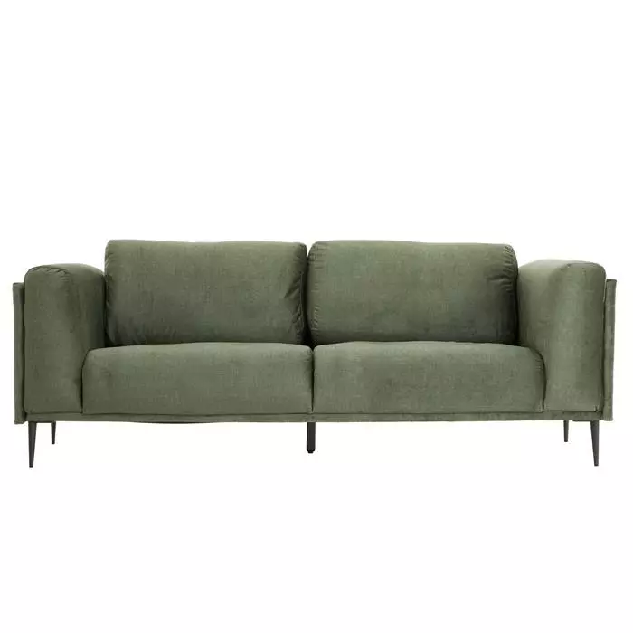 CARO-Möbel Sofa MAGNA Dreisitzer, Samt In Moosgrün 4 CARO-Möbel Sofa MAGNA Dreisitzer, Samt In Moosgrün – Bild 2