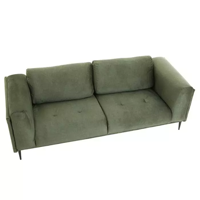 CARO-Möbel Sofa MAGNA Dreisitzer, Samt In Moosgrün 5 CARO-Möbel Sofa MAGNA Dreisitzer, Samt In Moosgrün – Bild 3
