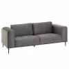 CARO-Möbel Sofa MAGNA Dreisitzer, Samt In Anthrazit