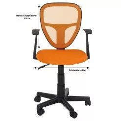CARO-Möbel Kinderdrehstuhl STUDIO In Orange Mit Armlehnen -Sitzmöbel Verkaufsgeschäft 93045 4