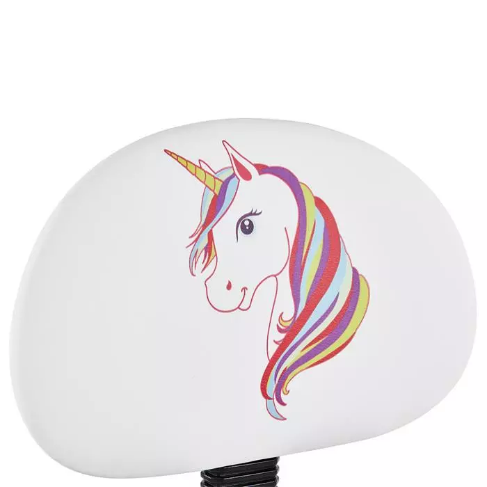 CARO-Möbel Drehstuhl UNICORN Für Kinder, Höhenverstellbar, Kunstleder In Weiß 5 CARO-Möbel Drehstuhl UNICORN Für Kinder, Höhenverstellbar, Kunstleder In Weiß – Bild 3
