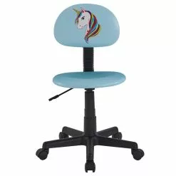CARO-Möbel Drehstuhl UNICORN Für Kinder, Höhenverstellbar, Kunstleder In Hellblau -Sitzmöbel Verkaufsgeschäft 93075 3