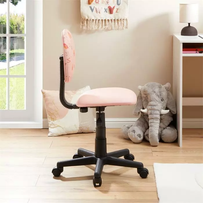 CARO-Möbel Drehstuhl ALPACA Für Kinder, Höhenverstellbar, Kunstleder In Pink 4 CARO-Möbel Drehstuhl ALPACA Für Kinder, Höhenverstellbar, Kunstleder In Pink – Bild 2
