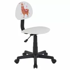 CARO-Möbel Drehstuhl ALPACA Für Kinder, Höhenverstellbar, Kunstleder In Weiß