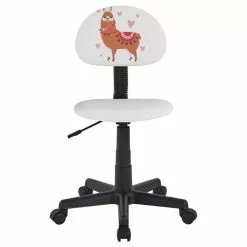 CARO-Möbel Drehstuhl ALPACA Für Kinder, Höhenverstellbar, Kunstleder In Weiß -Sitzmöbel Verkaufsgeschäft 93417 3