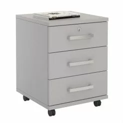 CARO-Möbel Rollcontainer VANCOUVER In Grau Mit 3 Schubladen