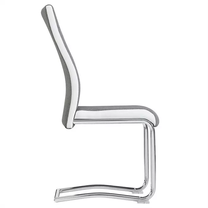 CARO-Möbel Esszimmerstuhl ALBA Im 4er Set In Grau-weiß 4 CARO-Möbel Esszimmerstuhl ALBA Im 4er Set In Grau-weiß – Bild 2