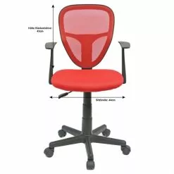 CARO-Möbel Kinderdrehstuhl STUDIO In Rot Mit Armlehnen 11 CARO-Möbel Kinderdrehstuhl STUDIO In Rot Mit Armlehnen -Sitzmöbel Verkaufsgeschäft 93963 4