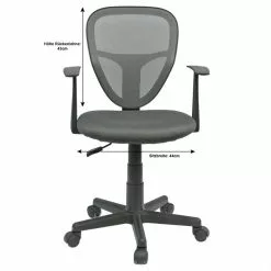 CARO-Möbel Kinderdrehstuhl STUDIO In Grau Mit Armlehnen -Sitzmöbel Verkaufsgeschäft 93964 4