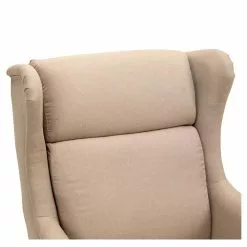 CARO-Möbel Ohrensessel GRONINGEN In Beige, Stoffbezug -Sitzmöbel Verkaufsgeschäft 93997 5