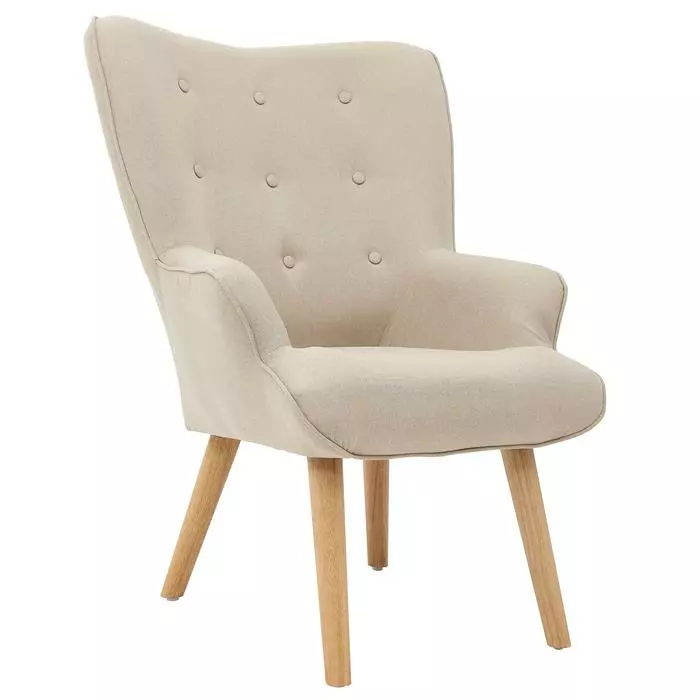 CARO-Möbel Polstersessel AMSTERDAM Stoffbezug In Beige 3 CARO-Möbel Polstersessel AMSTERDAM Stoffbezug In Beige