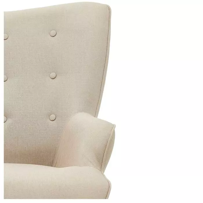 CARO-Möbel Polstersessel AMSTERDAM Stoffbezug In Beige 4 CARO-Möbel Polstersessel AMSTERDAM Stoffbezug In Beige – Bild 2