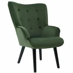 CARO-Möbel Polstersessel LIGERO Samtbezug In Grün