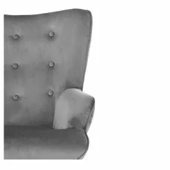 CARO-Möbel Polstersessel LIGERO Samtbezug In Grau -Sitzmöbel Verkaufsgeschäft 94006 2