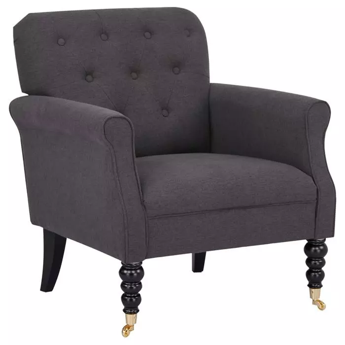 CARO-Möbel Polstersessel ARJANA Stoffbezug In Dunkelgrau 3 CARO-Möbel Polstersessel ARJANA Stoffbezug In Dunkelgrau