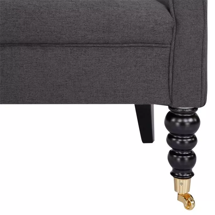 CARO-Möbel Polstersessel ARJANA Stoffbezug In Dunkelgrau 5 CARO-Möbel Polstersessel ARJANA Stoffbezug In Dunkelgrau – Bild 3