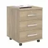 CARO-Möbel Rollcontainer VANCOUVER In Sonoma Eiche Mit 3 Schubladen 2 CARO-Möbel Rollcontainer VANCOUVER In Sonoma Eiche Mit 3 Schubladen -Sitzmöbel Verkaufsgeschäft 94085 0