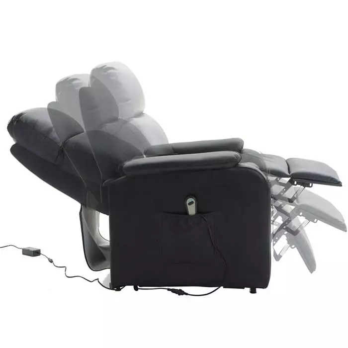 CARO-Möbel Fernsehsessel SENIOR Mit Aufstehfunktion In Schwarz 5 CARO-Möbel Fernsehsessel SENIOR Mit Aufstehfunktion In Schwarz – Bild 3