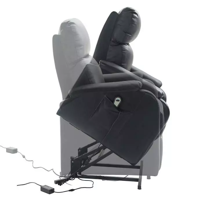 CARO-Möbel Fernsehsessel SENIOR Mit Aufstehfunktion In Schwarz 6 CARO-Möbel Fernsehsessel SENIOR Mit Aufstehfunktion In Schwarz – Bild 4