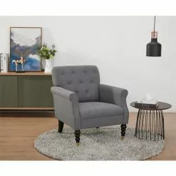 CARO-Möbel Polstersessel ARJANA Stoffbezug In Grau -Sitzmöbel Verkaufsgeschäft 94254 1