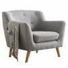 CARO-Möbel Sessel CESENA In Grau, Stoffbezug -Sitzmöbel Verkaufsgeschäft 94275 0