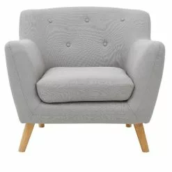 CARO-Möbel Sessel CESENA In Grau, Stoffbezug -Sitzmöbel Verkaufsgeschäft 94275 1