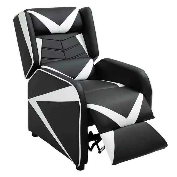 CARO-Möbel Gaming Relaxsessel ARROW In Schwarz/weiß, Bezug Aus Lederimitat 5 CARO-Möbel Gaming Relaxsessel ARROW In Schwarz/weiß, Bezug Aus Lederimitat – Bild 3