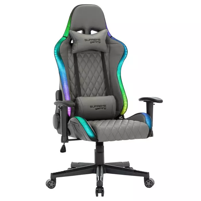 CARO-Möbel Gamingstuhl LEGEND In Grau, Mit LED Beleuchtung 3 CARO-Möbel Gamingstuhl LEGEND In Grau, Mit LED Beleuchtung