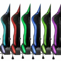 CARO-Möbel Gamingstuhl SKILLS Bezug Aus Lederimitat In Schwarz, Mit LED Beleuchtung -Sitzmöbel Verkaufsgeschäft 94715 2