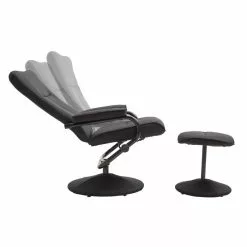 CARO-Möbel Relaxsessel DAKOTA Mit Hocker Und Stoffbezug In Schwarz -Sitzmöbel Verkaufsgeschäft 94836 1