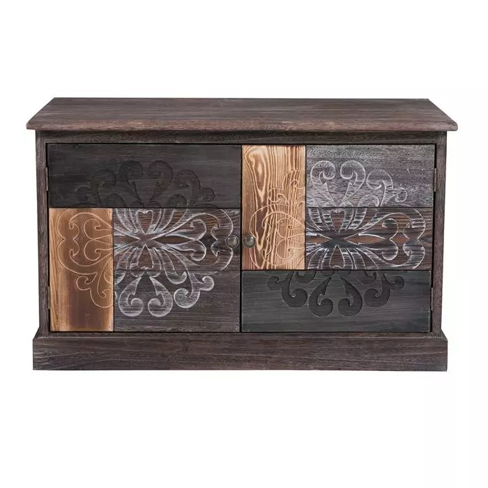 CARO-Möbel Schuhbank MARA Braun/grau Lackiert 4 CARO-Möbel Schuhbank MARA Braun/grau Lackiert – Bild 2