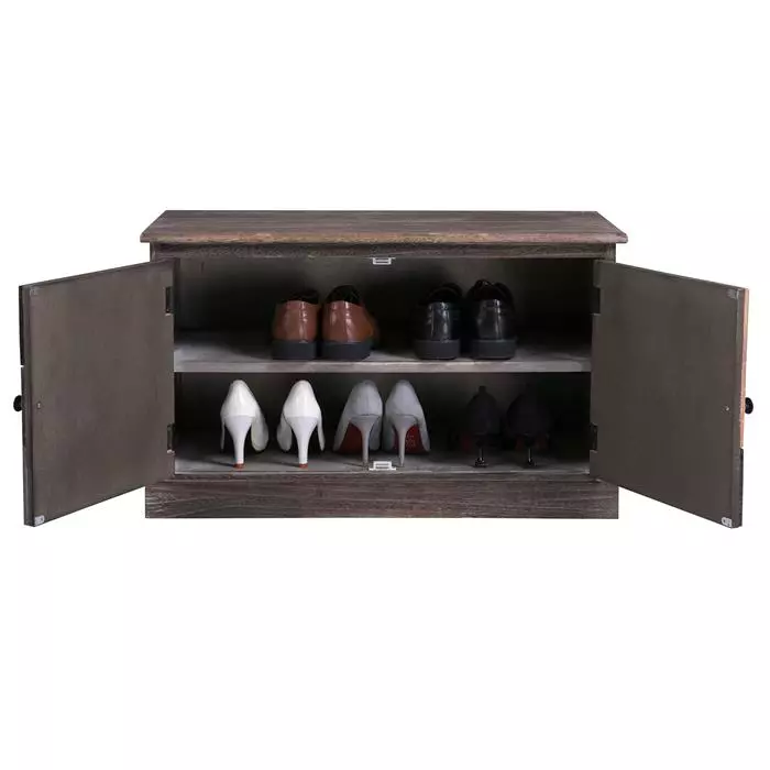 CARO-Möbel Schuhbank MARA Braun/grau Lackiert 6 CARO-Möbel Schuhbank MARA Braun/grau Lackiert – Bild 4