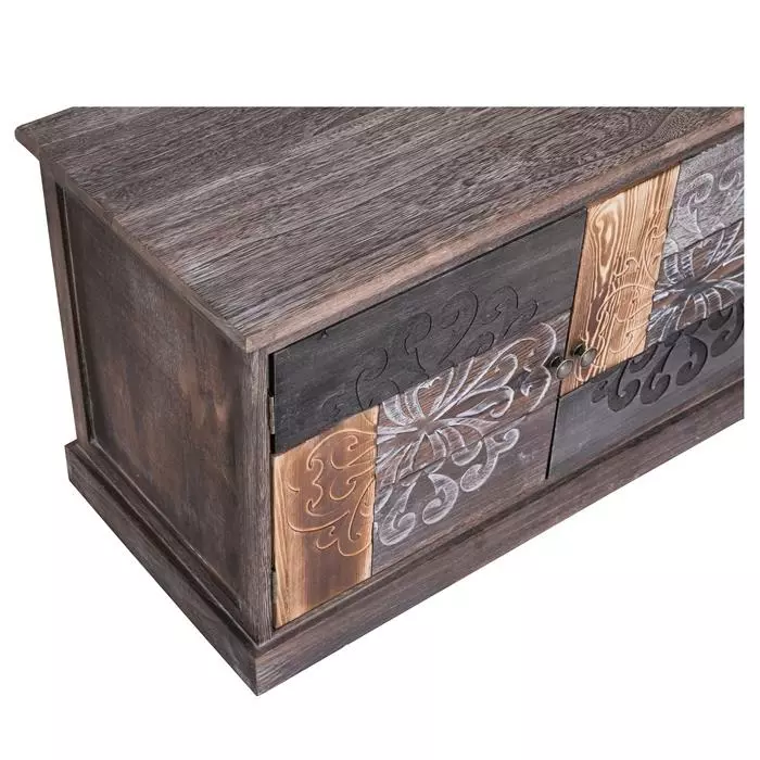 CARO-Möbel Schuhbank MARA Braun/grau Lackiert 7 CARO-Möbel Schuhbank MARA Braun/grau Lackiert – Bild 5