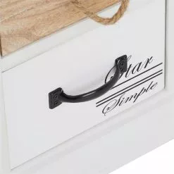 CARO-Möbel Sitzbank SALVA In Weiß, 6 Schubkästen -Sitzmöbel Verkaufsgeschäft 95367 8