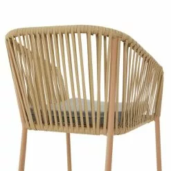 CARO-Möbel Gartenmöbel Set CAPO Aus Alu, Mit Seilbespannung In Beige -Sitzmöbel Verkaufsgeschäft 95612 4