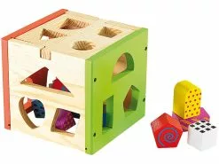 Playtastic Steckwürfel Holz:Spannender Steckspiel-Würfel Aus Echtholz