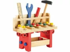 Playtastic Kinder Werkbank:Lustige Holzwerkbank Für Kleine Handwerker, 51-teilig -Sitzmöbel Verkaufsgeschäft nc1667 1