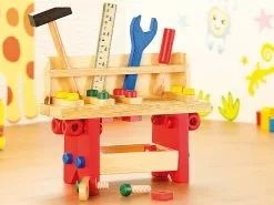 Playtastic Kinder Werkbank:Lustige Holzwerkbank Für Kleine Handwerker, 51-teilig -Sitzmöbel Verkaufsgeschäft nc1667 2