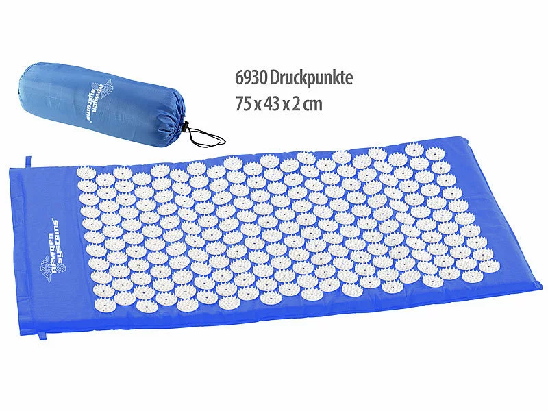 Newgen Medicals Wellness Massagematte:2er-Set Entspannungsmatten Mit 6930 Druckpunkten, 75 X 43 X 2 Cm 8 Newgen Medicals Wellness Massagematte:2er-Set Entspannungsmatten Mit 6930 Druckpunkten, 75 X 43 X 2 Cm – Bild 6