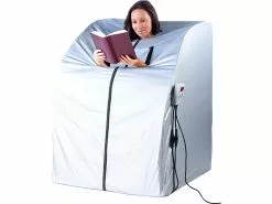 Newgen Medicals Mini Infrarotkabine:Portable Infrarot-Sauna V2 Mit 2 Keramik-Heizern, Klapp-Sitz, 1.600 W -Sitzmöbel Verkaufsgeschäft nc3839 5 1