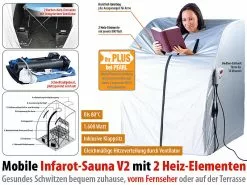 Newgen Medicals Portable Infrarot-Sauna:tragbare Infrarot-Sauna V2 Mit 2 Heizern (Versandrückläufer) -Sitzmöbel Verkaufsgeschäft nc3839 6