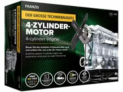 FRANZIS Technik-Baukasten Kinder:Der Große Technik-Bausatz 4-Zylinder-Motor, Maßstab 1:3