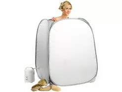 Newgen Medicals Einmann-Sauna:Portables Heim-Dampfbad Und Sauna, 850-W-Generator (Versandrückläufer) -Sitzmöbel Verkaufsgeschäft nc5122 3