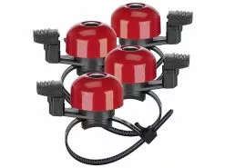 Infactory Fingerklingel:4er-Set Fingerklingeln Mit Verstellbarem Befestigungsband,Ø 36 Mm