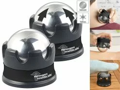 Newgen Medicals Massagekugeln Metall:2er-Set Kühlende Massage-Bälle Aus Edelstahl