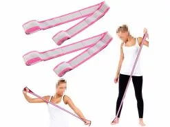 Speeron Gymnastikband:2er-Set Fitnessbänder - Gummibänder Mit Handschlaufen, 85 Cm