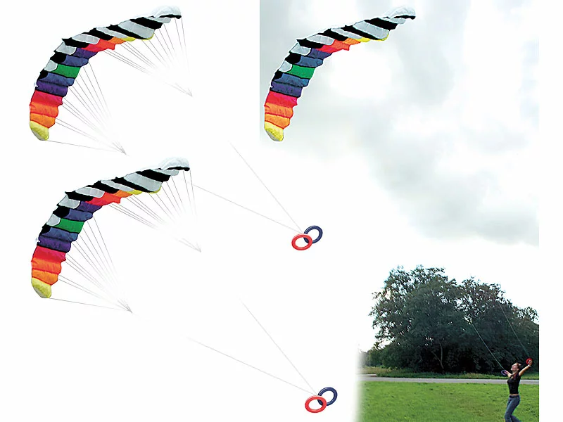 Infactory Drache:2er-Set XXL-Lenkdrachen "Speed" Mit 2 Meter Spannweite & 30 M Schnur 3 Infactory Drache:2er-Set XXL-Lenkdrachen "Speed" Mit 2 Meter Spannweite & 30 M Schnur