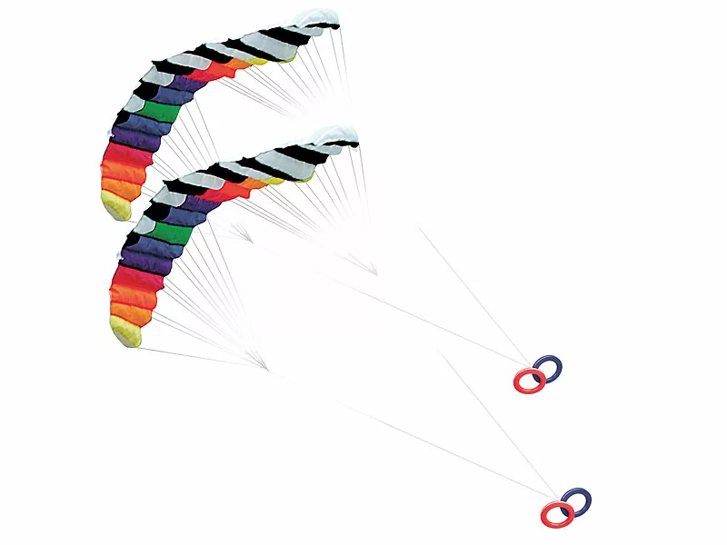 Infactory Drache:2er-Set XXL-Lenkdrachen "Speed" Mit 2 Meter Spannweite & 30 M Schnur 4 Infactory Drache:2er-Set XXL-Lenkdrachen "Speed" Mit 2 Meter Spannweite & 30 M Schnur – Bild 2