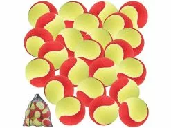 Speeron Tennisbälle Hund:24er-Set Tennisbälle, 77 Mm Für Jugend & Beginner, Gelb-rot, Tragenetz