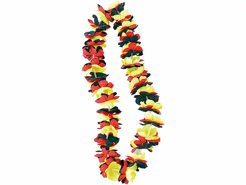 PEARL Sport-Fanartikel:4-tlg Hawaii-Fan-Set "Deutschland": Kette, Stirnband & Armbänder 4 PEARL Sport-Fanartikel:4-tlg Hawaii-Fan-Set "Deutschland": Kette, Stirnband & Armbänder – Bild 2